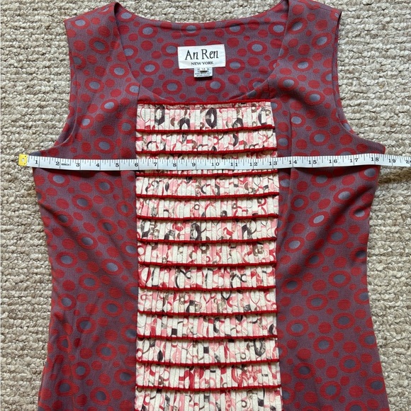 An Ren Red and White Polka Dot Dress Size Medium - Picture 7 of 8